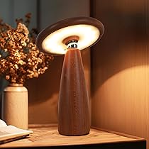 Amazon.co.jp : 木製キノコランプ、ポータブルコードレスタッチ